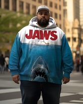 Sweat à capuche grande taille pour homme Ocean Killer Shark Jaws